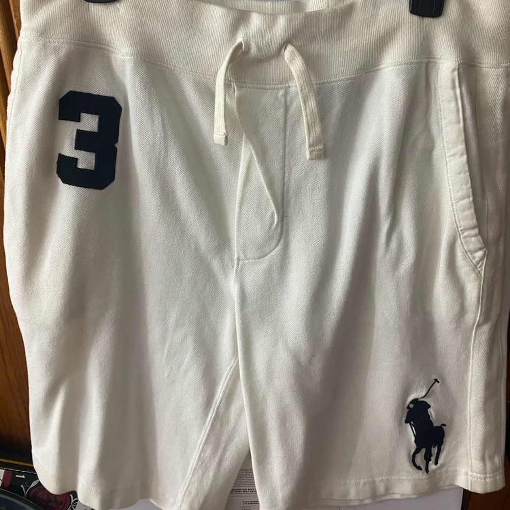 Men’s White Polo Shorts